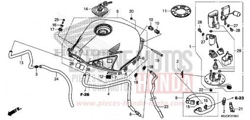 RESERVOIR A CARBURANT/POMPE A CARBURANT CBR500RAE de 2014